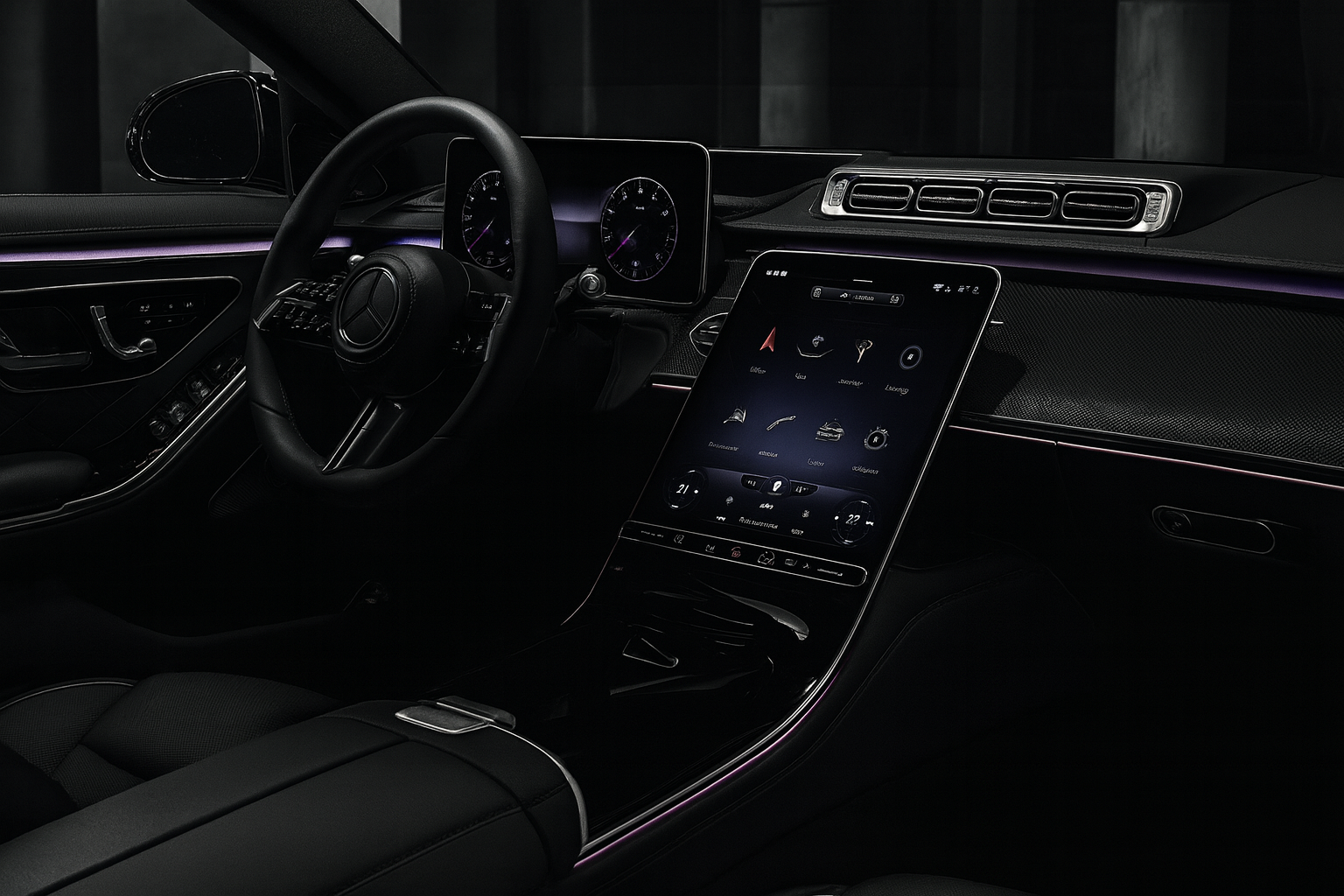 Interior of Mercedes S Class